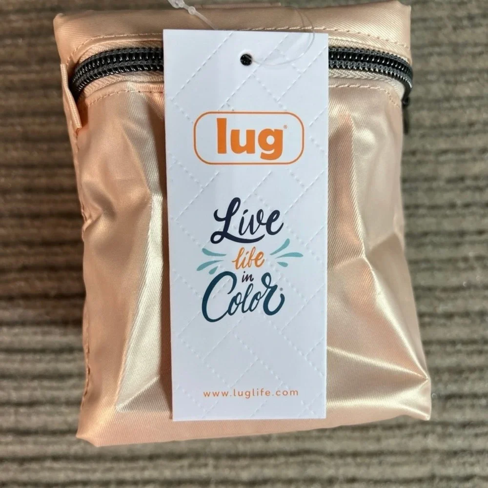 NWT Lug Boxtop Cosmetic Case Metallic Gold Travel Makeup Pouch Bag NEW